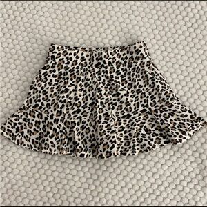 The Children’s Place Girls Leopard Print Ruffle Hem Skirt Size 5/6
